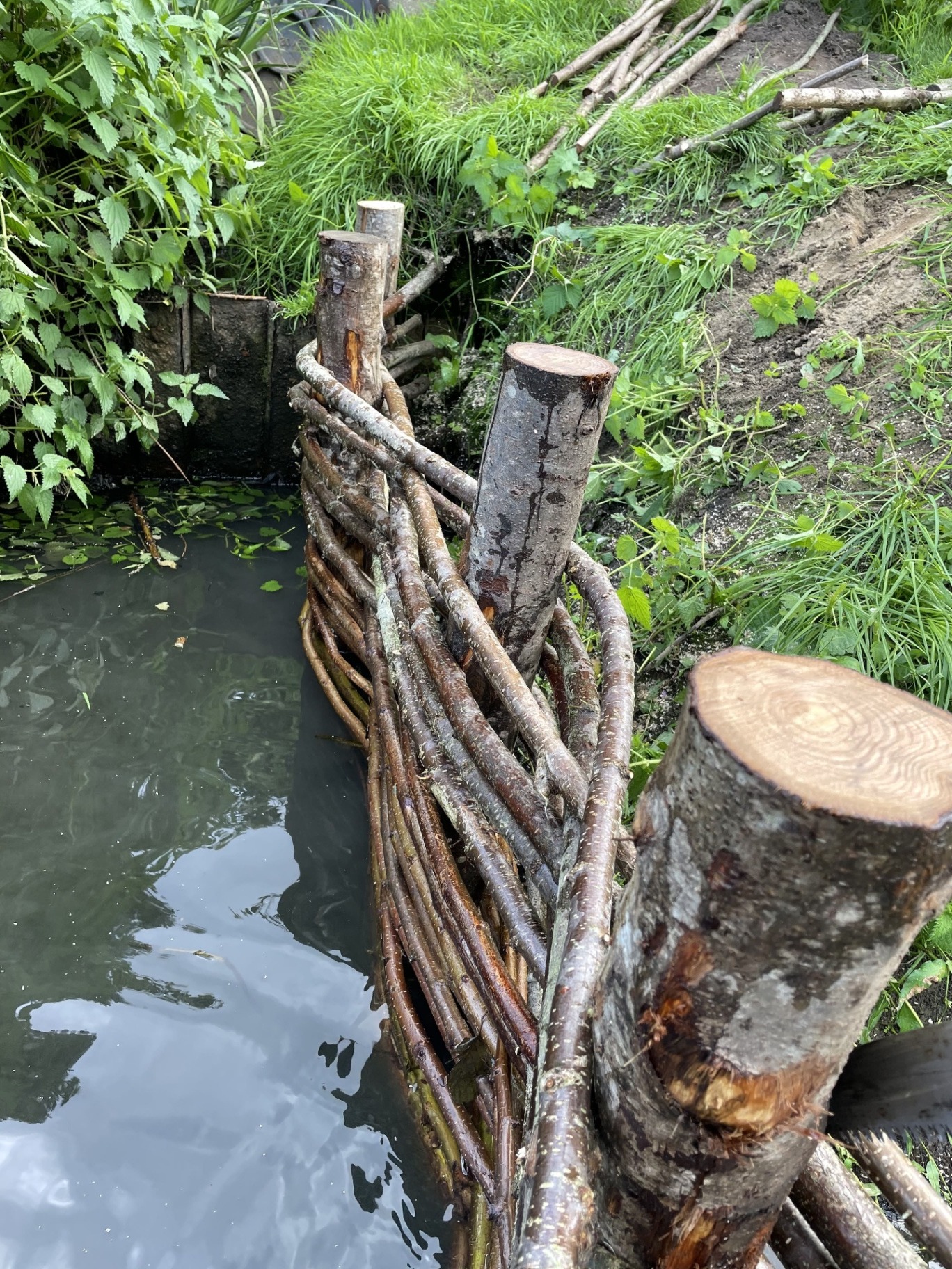 Woven revetment detail